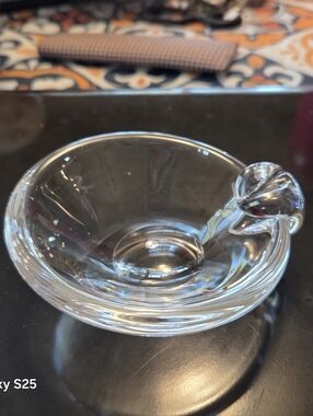 Vintage Steuben Crystal Ashtray Trinket Dish Signed Small